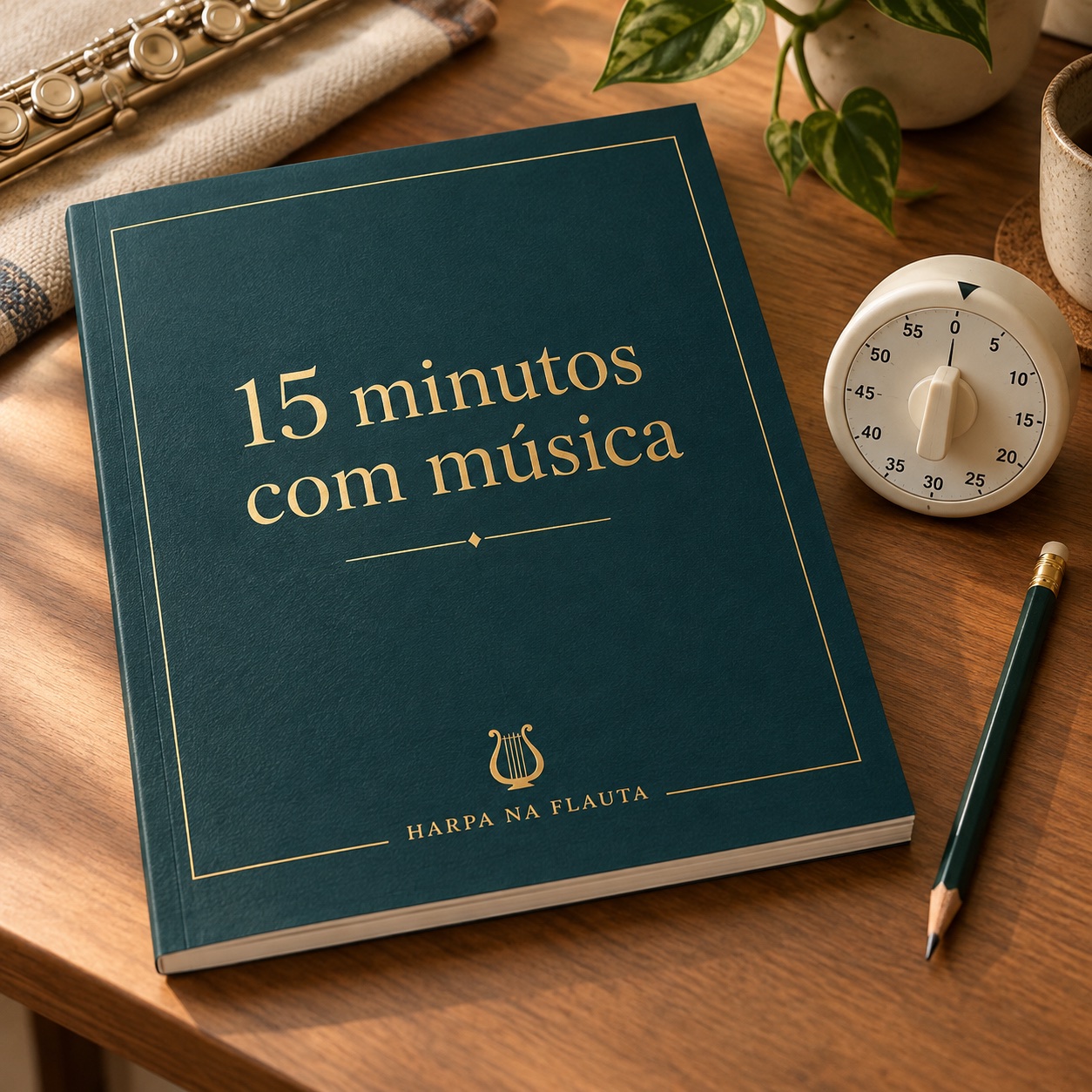 Mockup ilustrativo do roteiro 15 minutos com música