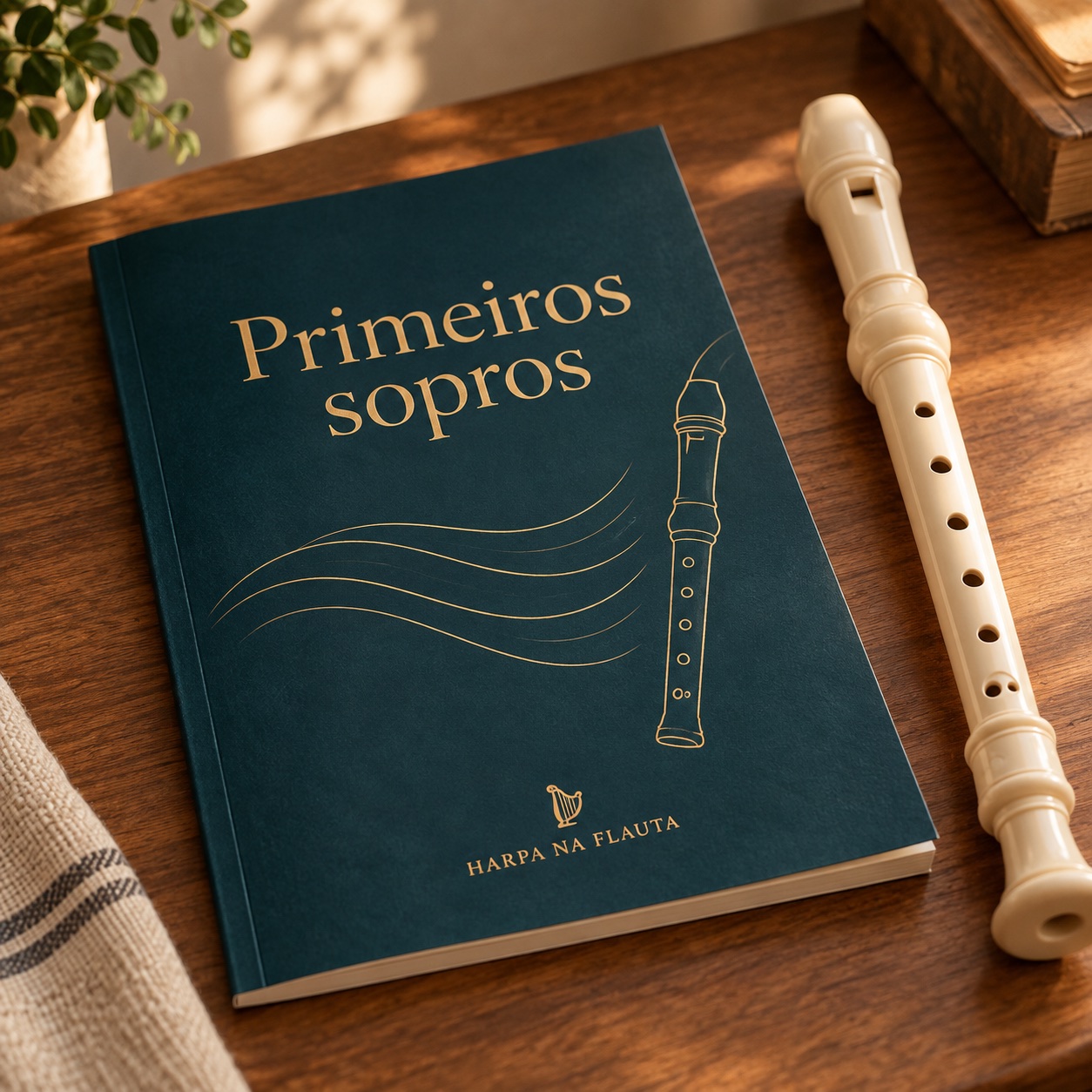 Mockup ilustrativo do guia Primeiros sopros